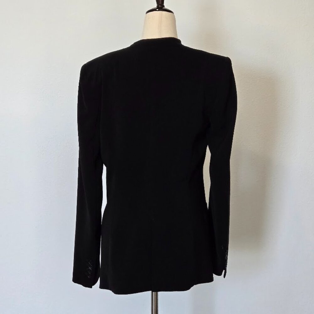 Zara Basic Collarless Blazer Sz S - image 3